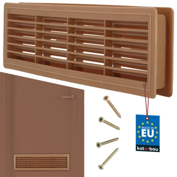 Kratka drzwiowa wentylacyjna łazienkowa do drzwi wc plastikowa 135x488 mm