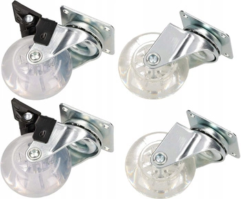 Kółko obrotowe meblowe 50 mm koło hamulec - 4 szt.