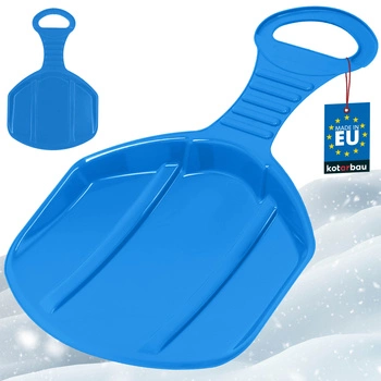 Jabłuszko ślizgacz niebieski do zjeżdżania po śniegu sanki
