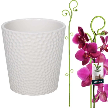 Doniczka ceramiczna biała 15 cm