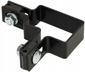 Obejma słupka paneli ogrodzeniowych 60x40 mm narożna - Kolor czarny