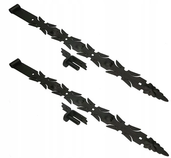 Zawias pasowy kuty ozdobny do drzwi 800 mm z zaczepem - 2 szt.