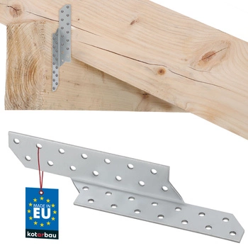 Łącznik ciesielski krokwiowy złącze płatwiowe lewy 210x35 mm