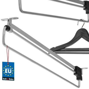 Wieszak wysuwny do szafy garderoby na ubrania koszule srebrny 450 mm