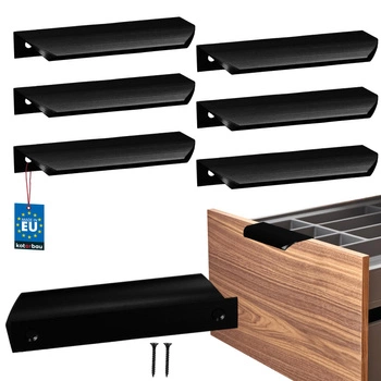 Uchwyt meblowy aluminium czarny mat 96/116 mm zestaw 6 szt