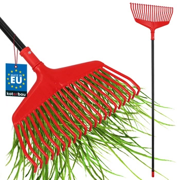 Grabie Do Liści Trawy Siana 38 CM Z Trzonkiem Aluminiowym 1,5 M