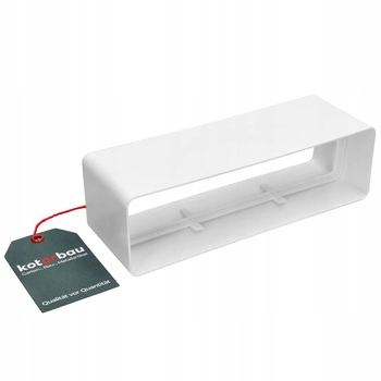 Złączka łącznik kanału płaskiego biały 204x60 mm