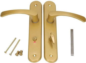 Klamka drzwiowa do drzwi biszkopt 72 złota wc