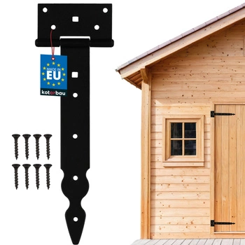 Zawias altanowy t do drzwi okiennic altan czarny 250 mm