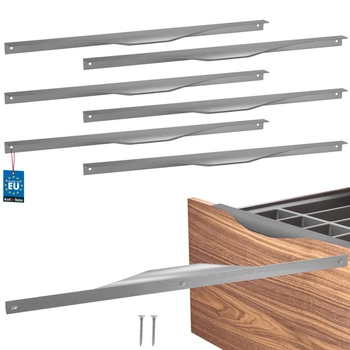 Uchwyt meblowy aluminium srebrny 416/436 mm zestaw 6 szt