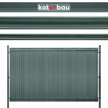 Osłona do paneli ogrodzeniowych z opaskami zielona 122 cm