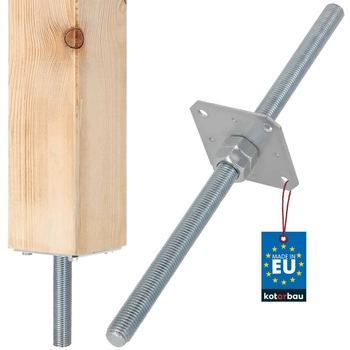 Podstawa słupa regulowana pręt gwint 110x110x500