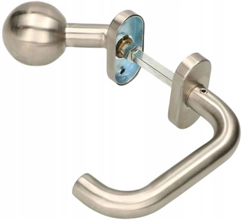 Lewa gałko-klamka stałą szyld wąski drzwi furtki