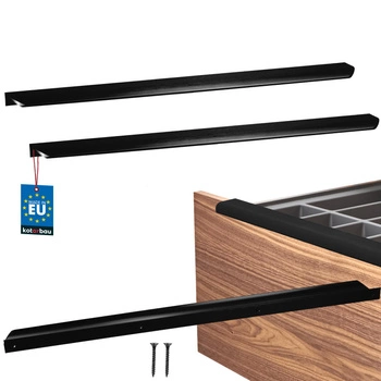 Uchwyt meblowy aluminium czarny mat 480/500 mm zestaw 2 szt