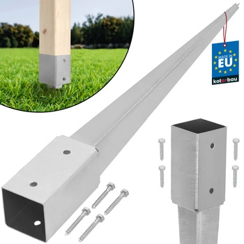 Podstawa słupa kotwa wbijana do ziemi stalowa 70x70x750 mm