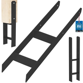 Podstawa słupa h do wmurowania stalowa ocynk czarna 140 mm