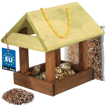 Karmnik budka domek dla ptaków drewniany karma 0,5kg