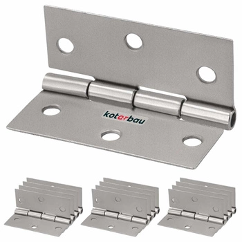 Zawias splatany skrzydełkowy 50 mm nikiel zestaw 12 szt.