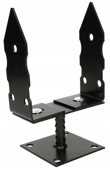 Podstawa słupa przykręcana u 0-165 mm wspornik kotwa na stopce - Kolor czarny