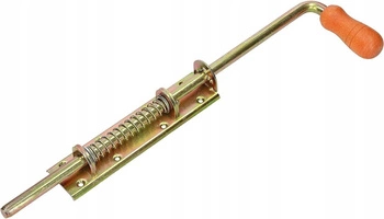 Zasuwa sprężynowa rygiel 380/13mm bram garaż drzwi - Kolor żółty