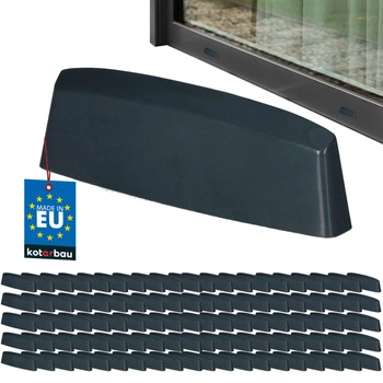 Zaślepka odwodnień do okien PCV antracyt 45 mm zestaw 100 szt