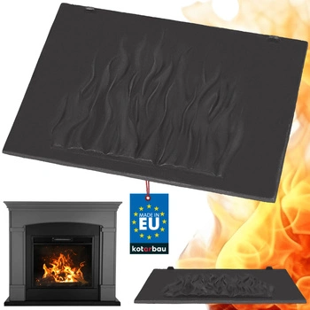 Płyta kominkowa tylna żeliwna ścianka do wkładów kominkowych płomienie