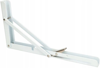 Kątownik wspornik składany pod półkę 300 biały