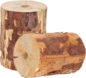 Świeca ogrodowa pochodnia na komary drewniany pień - zestaw 2 szt.