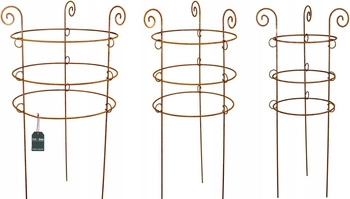 Zestaw podpora rdza podpórka pergola stal kwiatów - Kolor rdza