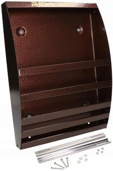 Skrzynka+uchwyt kosz koszyk pojemnik reklamy ulotki prasę - Kolor miedź antyk