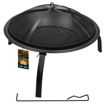 Palenisko ogrodowe z rusztem składane stalowe 56x39 cm