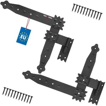 Zawias pasowy kątowy do okiennic 25x23 cm kuty retro