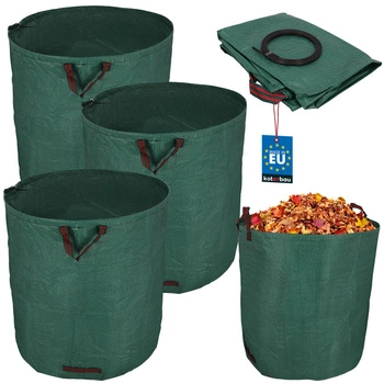 Kosz ogrodowy torba na liście trawę okrągły składany 635 l zestaw 3 szt.
