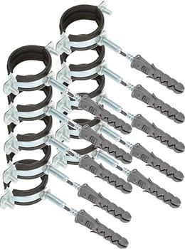 Obejma do rur 6/4" uchwyt guma uszczelka - 10 szt.