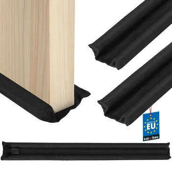 Uszczelka piankowa pod drzwi 30 mm 95 cm czarna zestaw 2 szt