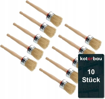 Zestaw pędzle okrągłe pierścieniowe 45mm 10szt.