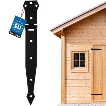 Zawias altanowy do drzwi okiennic 300 mm - Kolor czarny