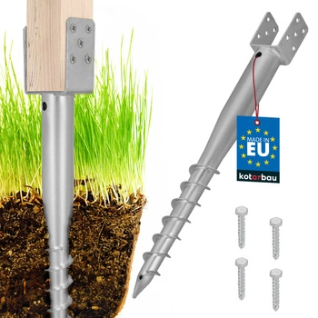 Podstawa słupa kotwa u wkręcana do ziemi stalowa 70x700 mm