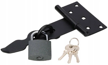 Zestaw wrzeciądz skobel zamknięcie do drzwi z kłódką - 190 mm