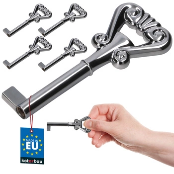 Kluczyk meblowy barkowy uniwersalny ozdobny retro chrom 7 cm zestaw 5 szt.