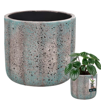Doniczka ceramiczna cylinder na kwiaty rośliny 12 cm