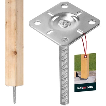 Podstawa słupa do wmurowania 100x100x200 mm