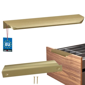 Uchwyt meblowy aluminium złoty mat 160/180 mm