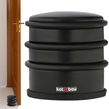 Odbojnik do drzwi wolnostojący czarny 7 cm