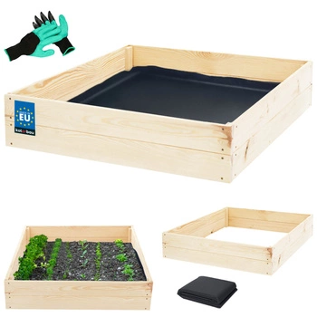 Warzywniak skrzynka drewniana na warzywa zioła uprawowa 120x120x18 cm