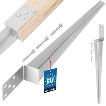 Podstawa słupa wbijana kotwa wspornik typ l - 600 mm