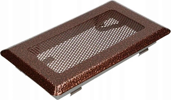 Kratka wentylacyjna kominkowa metalowa 10x20 cm - Kolor miedź