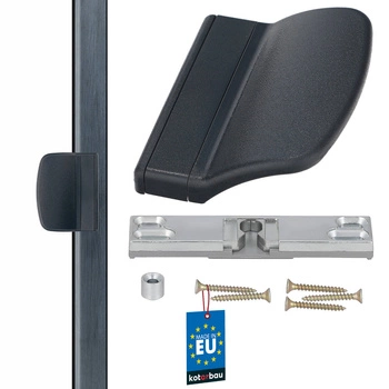 Zatrzask balkonowy z pochwytem antracyt