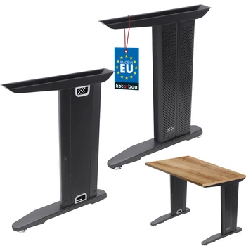 Stelaż biurka nowoczesny czarne nogi do blatu metalowe