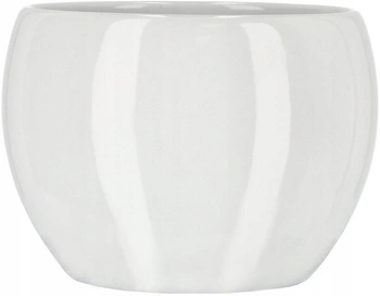 Doniczka donica fi10 osłonka ceramiczna kwiaty - Kolor biały